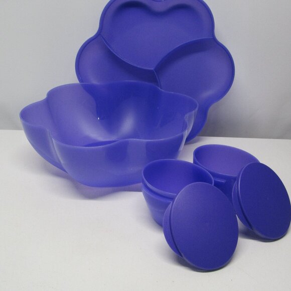 NEW! Tupperware Chip 'N Dip Serving Bowl/Tray/Dip Combo - Picture 3 of 7